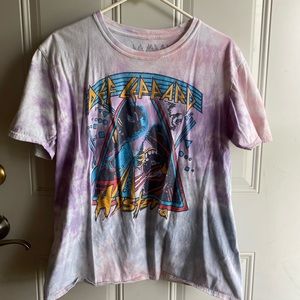 Def Leppard Tie Dye Band Tee - Womens
